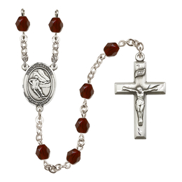Saint Sebastian / Hockey<br>R6000-8604 6mm Rosary<br>Available in 12 colors