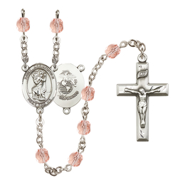 Saint Christopher / Marines<br>R6000-8022--4 6mm Rosary<br>Available in 12 colors