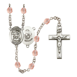 Saint Michael / Marines<br>R6000-8076--4 6mm Rosary<br>Available in 12 colors
