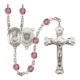 Saint Christopher / Coast Guard<br>R6001-8022--3 6mm Rosary<br>Available in 12 colors