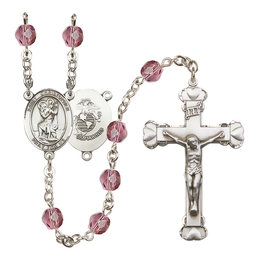 Saint Christopher / Marines<br>R6001-8022--4 6mm Rosary<br>Available in 12 colors