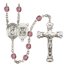 Saint Christopher / Navy<br>R6001-8022--6 6mm Rosary<br>Available in 12 colors