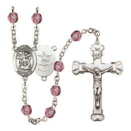Saint Michael / Army<br>R6001-8076--2 6mm Rosary<br>Available in 12 colors