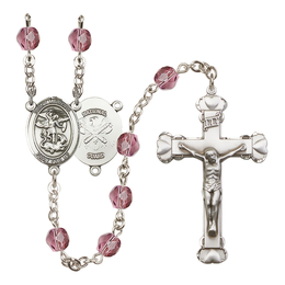 Saint Michael / Nat'l Guard<br>R6001-8076--5 6mm Rosary<br>Available in 12 colors