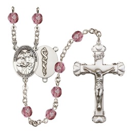 Saints Cosmas & Damian / Doctors<br>R6001-8132--8 6mm Rosary<br>Available in 12 colors