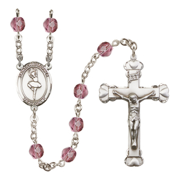 Saint Christopher/Dance<br>R6001-8143 6mm Rosary<br>Available in 12 colors