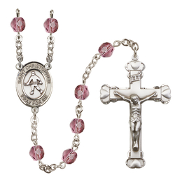 Saint Christopher / Field Hockey<br>R6001-8195 6mm Rosary<br>Available in 12 colors