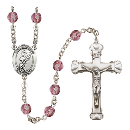 Saint Sebastian/Softball<br>R6001-8607 6mm Rosary<br>Available in 12 colors