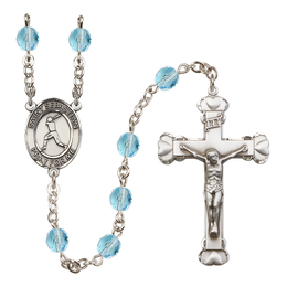 Saint Sebastian/Baseball<br>R6001-8160 6mm Rosary<br>Available in 12 colors