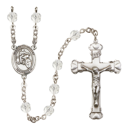 Saint Christopher/Motorcycle<br>R6001-8185 6mm Rosary<br>Available in 12 colors
