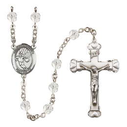 Saint Christopher/Basketball<br>R6001-8502 6mm Rosary<br>Available in 12 colors