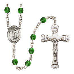 Guardian Angel W/ Child<br>R6001-8118 6mm Rosary<br>Available in 12 colors