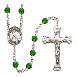 Saint Christopher/Baseball<br>R6001-8150 6mm Rosary<br>Available in 12 colors