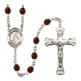 Saint Sebastian/Basketball<br>R6001-8163 6mm Rosary<br>Available in 12 colors