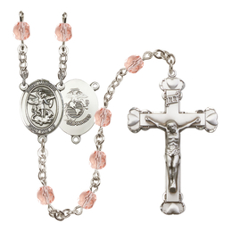 Saint Michael / Marines<br>R6001-8076--4 6mm Rosary<br>Available in 12 colors