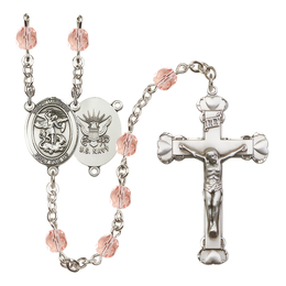 Saint Michael / Navy<br>R6001-8076--6 6mm Rosary<br>Available in 12 colors
