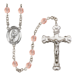 Saint Christopher/Softball<br>R6001-8507 6mm Rosary<br>Available in 12 colors