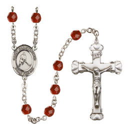 Saint Christopher/Ice Hockey<br>R6001-8155 6mm Rosary<br>Available in 12 colors