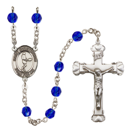 Saint Christopher/Tennis<br>R6001-8156 6mm Rosary<br>Available in 12 colors