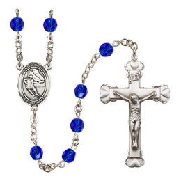 Saint Sebastian / Hockey<br>R6001-8604 6mm Rosary<br>Available in 12 colors