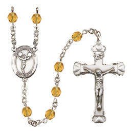 Saint Christopher/Cheerleading<br>R6001-8140 6mm Rosary<br>Available in 12 colors