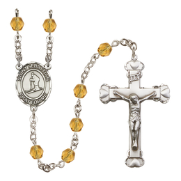 Saint Sebastian/Skiing<br>R6001-8169 6mm Rosary<br>Available in 12 colors