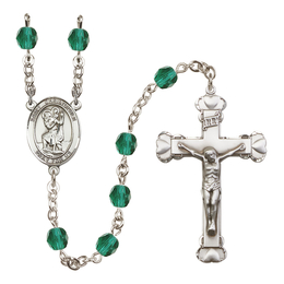 Saint Christopher<br>R6001-8022 6mm Rosary<br>Available in 12 colors