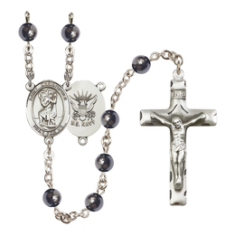 Saint Christopher/Navy<br>R6002-8022--6 6mm Rosary