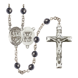 Saint George/Navy<br>R6002-8040--6 6mm Rosary