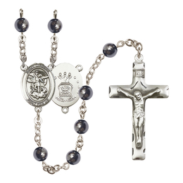 Saint Michael the Archangel/Air Force<br>R6002-8076--1 6mm Rosary