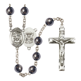 Saint Michael the Archangel/Navy<br>R6003-8076--6 8mm Rosary