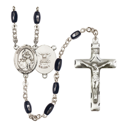 Saint Joan of Arc/Navy<br>R6005-8053--6 8x5mm Rosary