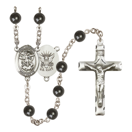 Saint Michael the Archangel/Navy<br>R6007-8076--6 7mm Rosary
