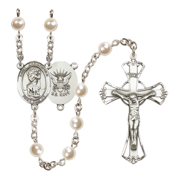 Saint Christopher/Navy<br>R6011-8022--6 6mm Rosary