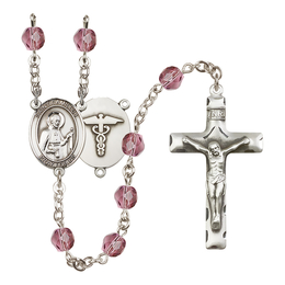 Saint Camillus of Lellis / Nurse<br>R6013-8019--9 6mm Rosary<br>Available in 12 colors