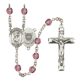 Saint Christopher / Coast Guard<br>R6013-8022--3 6mm Rosary<br>Available in 12 colors