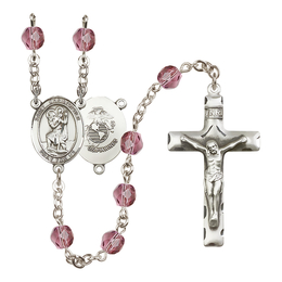 Saint Christopher / Marines<br>R6013-8022--4 6mm Rosary<br>Available in 12 colors