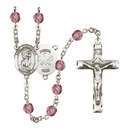 Saint Christopher / Nat'l Guard<br>R6013-8022--5 6mm Rosary<br>Available in 12 colors