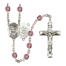 Saint Michael / Army<br>R6013-8076--2 6mm Rosary<br>Available in 12 colors