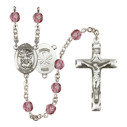 Saint Michael / Nat'l Guard<br>R6013-8076--5 6mm Rosary<br>Available in 12 colors