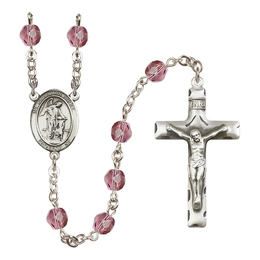 Guardian Angel W/ Child<br>R6013-8118 6mm Rosary<br>Available in 12 colors