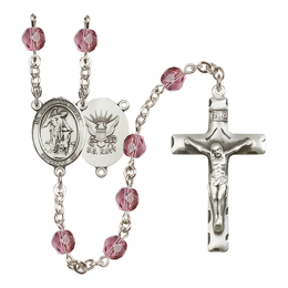 Guardian Angel / Navy<br>R6013-8118--6 6mm Rosary<br>Available in 12 colors