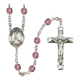 Saint Sebastian/Baseball<br>R6013-8160 6mm Rosary<br>Available in 12 colors