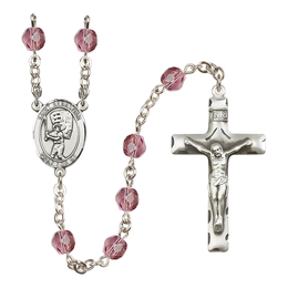 Saint Sebastian / Baseball<br>R6013-8600 6mm Rosary<br>Available in 12 colors