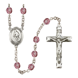 Saint Sebastian/Wrestling<br>R6013-8608 6mm Rosary<br>Available in 12 colors