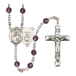 Saint Joan of Arc / Navy<br>R9400-8053--6 6mm Rosary<br>Available in 12 colors