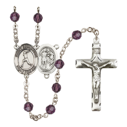 Saint Sebastian/Baseball<br>R9400-8160 6mm Rosary<br>Available in 12 colors