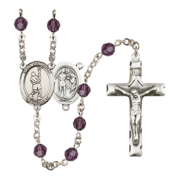 Saint Sebastian/Lacrosse<br>R9400-8174 6mm Rosary<br>Available in 12 colors