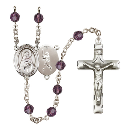 Saint Rita / Baseball<br>R9400-8181 6mm Rosary<br>Available in 12 colors