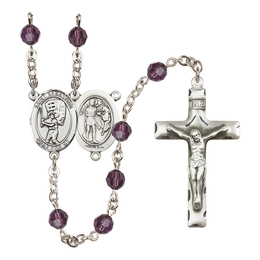 Saint Sebastian / Baseball<br>R9400-8600 6mm Rosary<br>Available in 12 colors